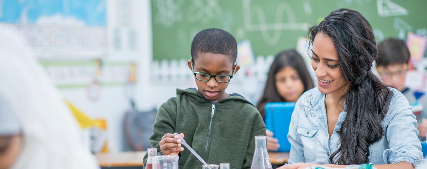 Children in Science Class